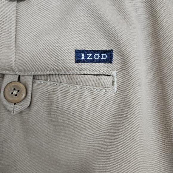 Izod Pants Mens 38x32 American Chino Slim Fit Smooth Touch Cotton Flat Front - Picture 6 of 11